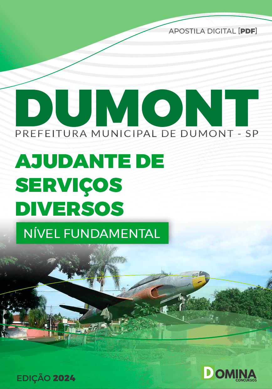 Apostila Pref Dumont SP 2024 Ajudante Serviços Diversos