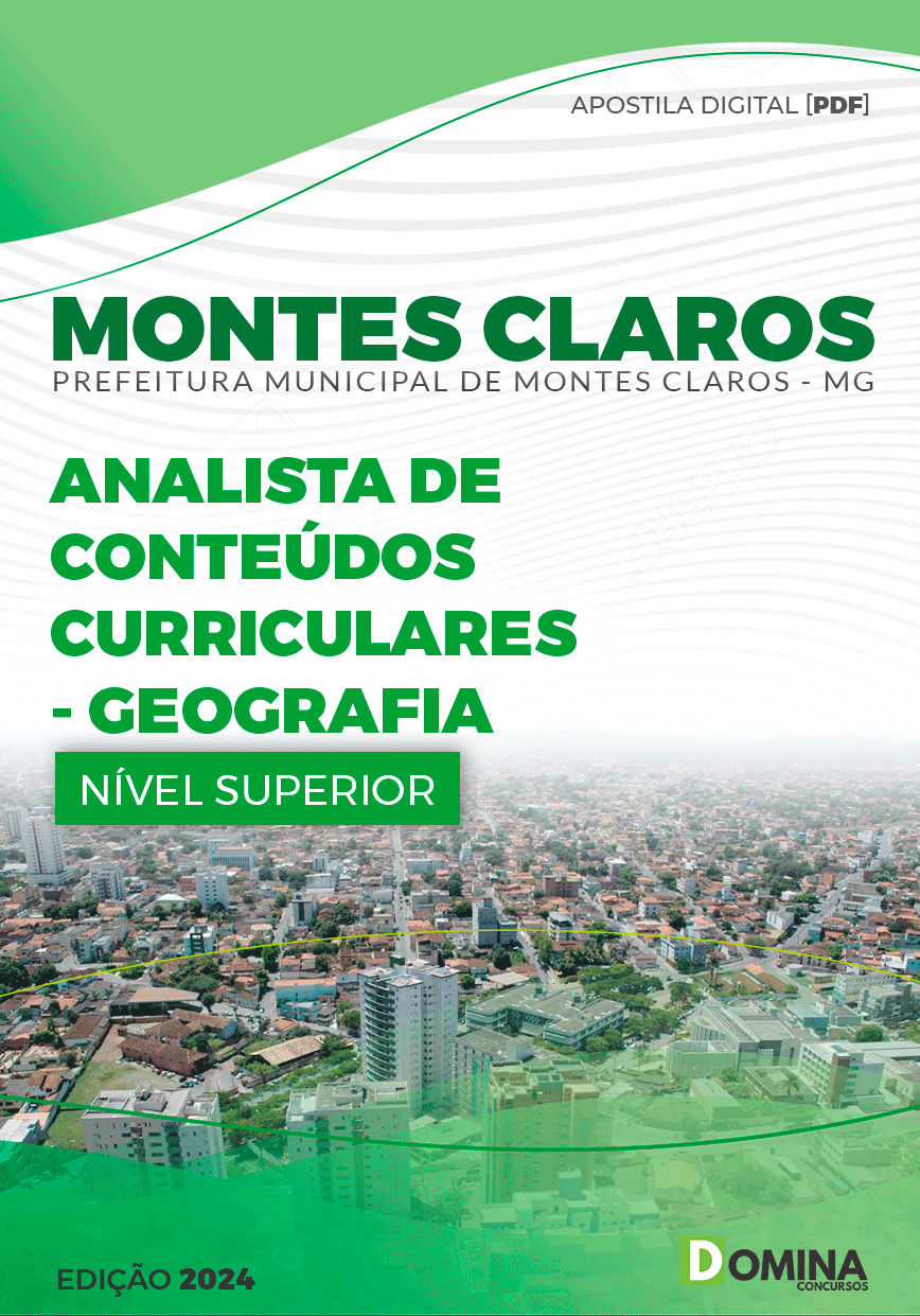 Apostila Pref Montes Claros MG 2024 Analista Curricular Geografia