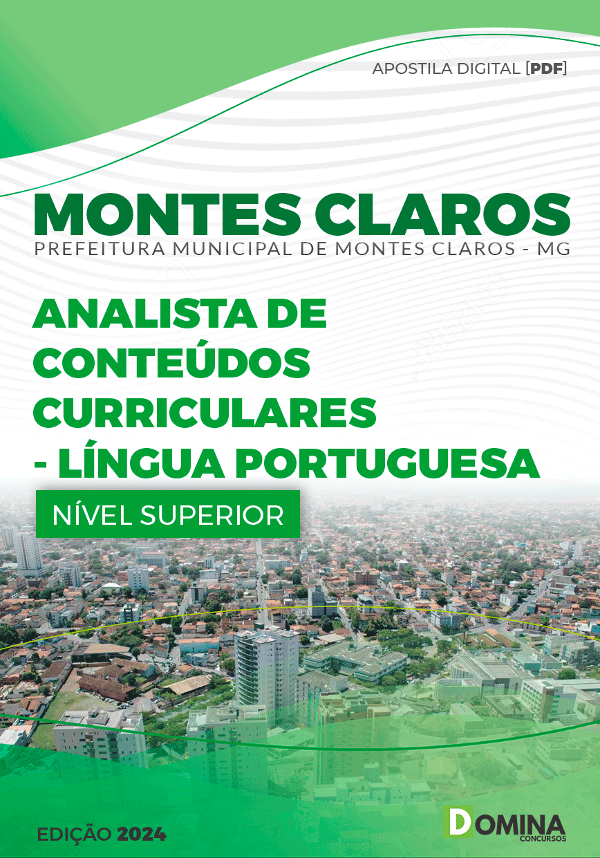 Apostila Pref Montes Claros MG 2024 Analista Curricular Português