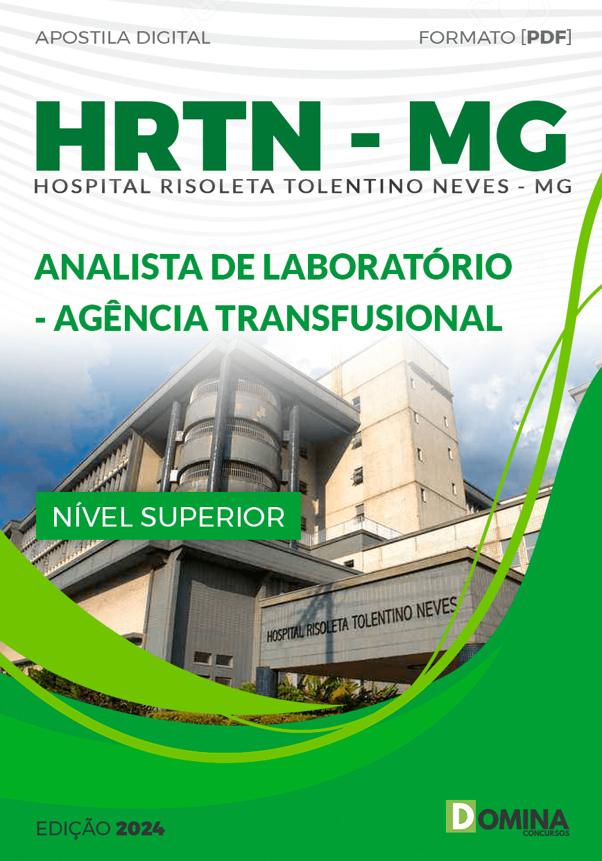 Apostila HRTN MG 2024 Analista Laboratório Agência Transfusional