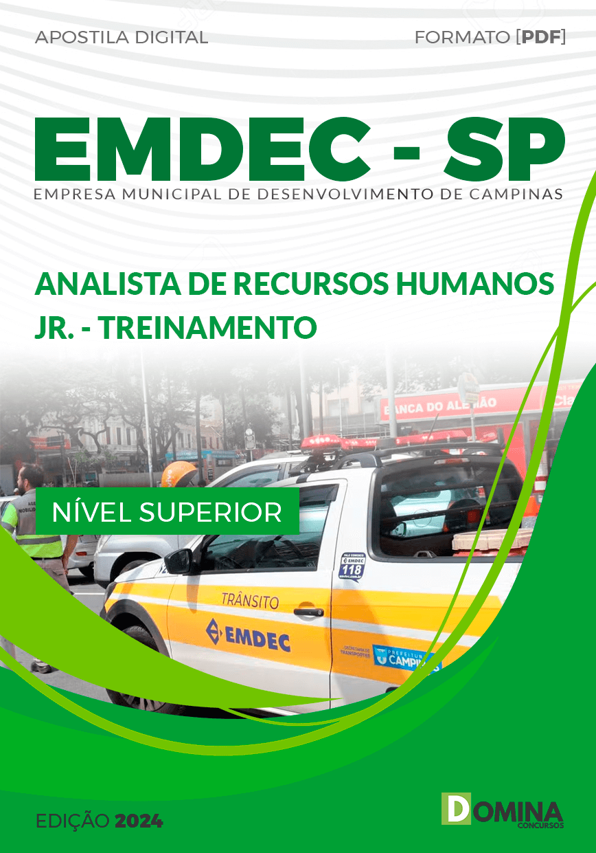 Apostila EMDEC SP 2024 Analista Recursos Humanos
