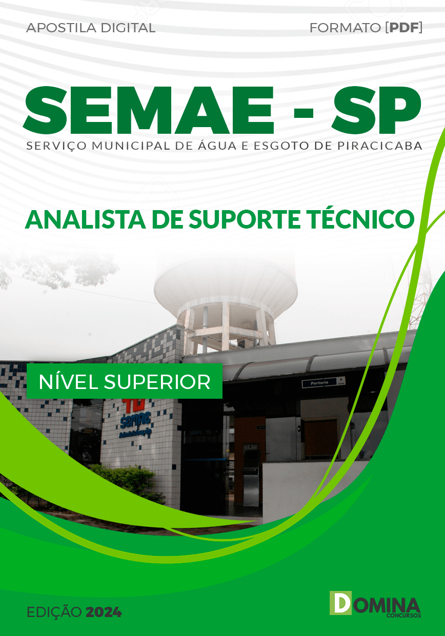 Apostila SEMAE Piracicaba SP 2024 Analista Suporte Técnico