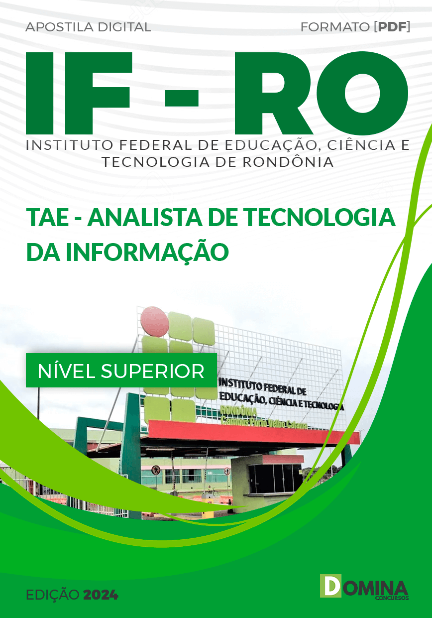 Apostila Concurso IFRO 2024 Analista Tecnologia Informação