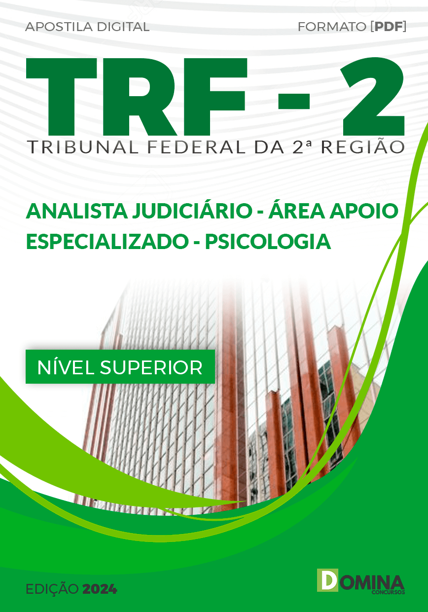 Apostila TRF 2 2024 Analista Judiciário Psicologia