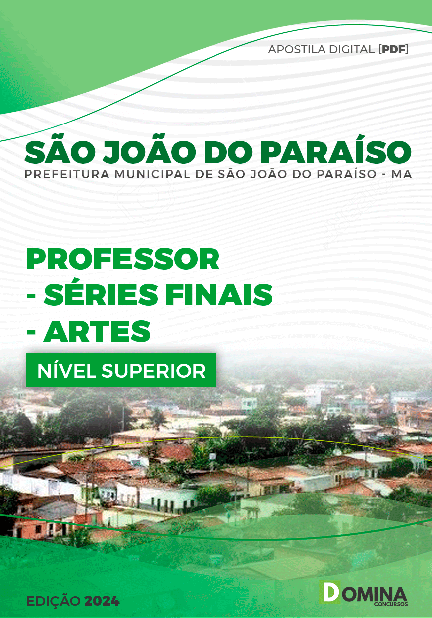 Apostila Pref São João do Paraíso MA 2024 Professor Artes