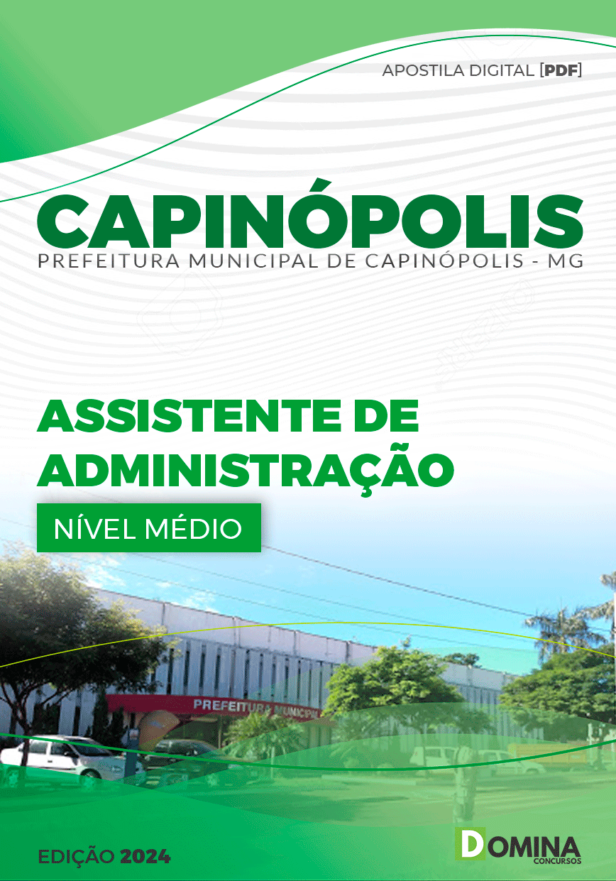 Apostila Prefeitura Capinópolis MG 2024 Assistente Administração