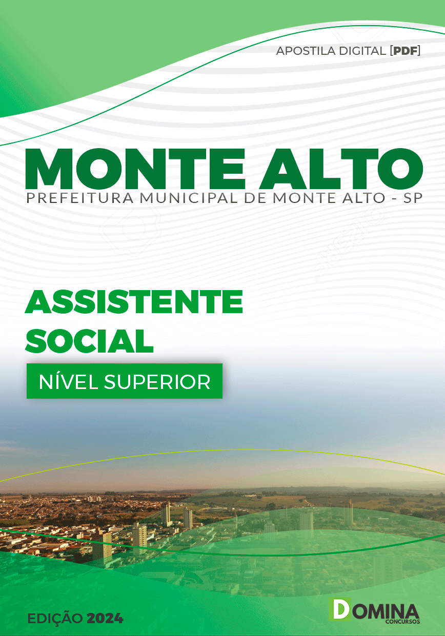 Apostila Prefeitura Monte Alto SP 2024 Assistente Social