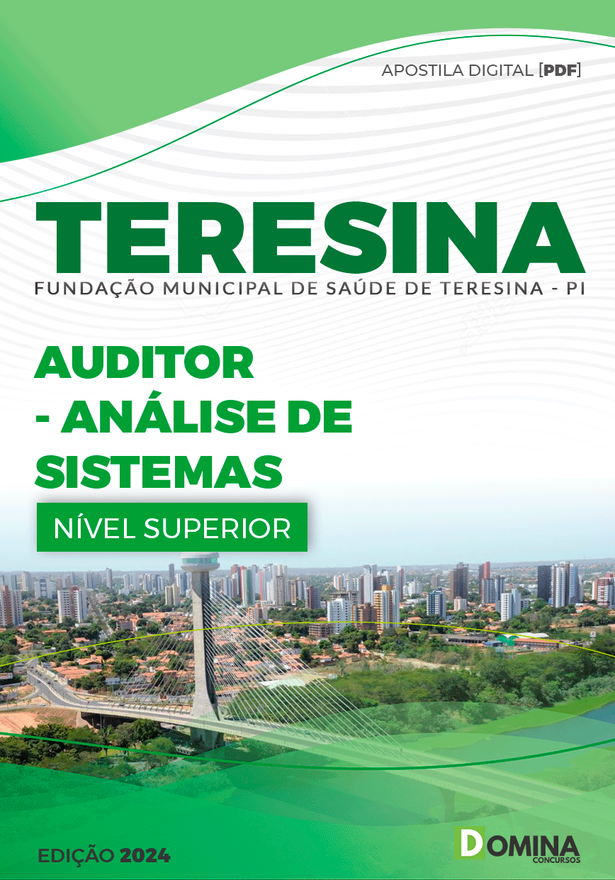 Apostila FMS Teresina PI 2024 Auditor Análise De Sistemas