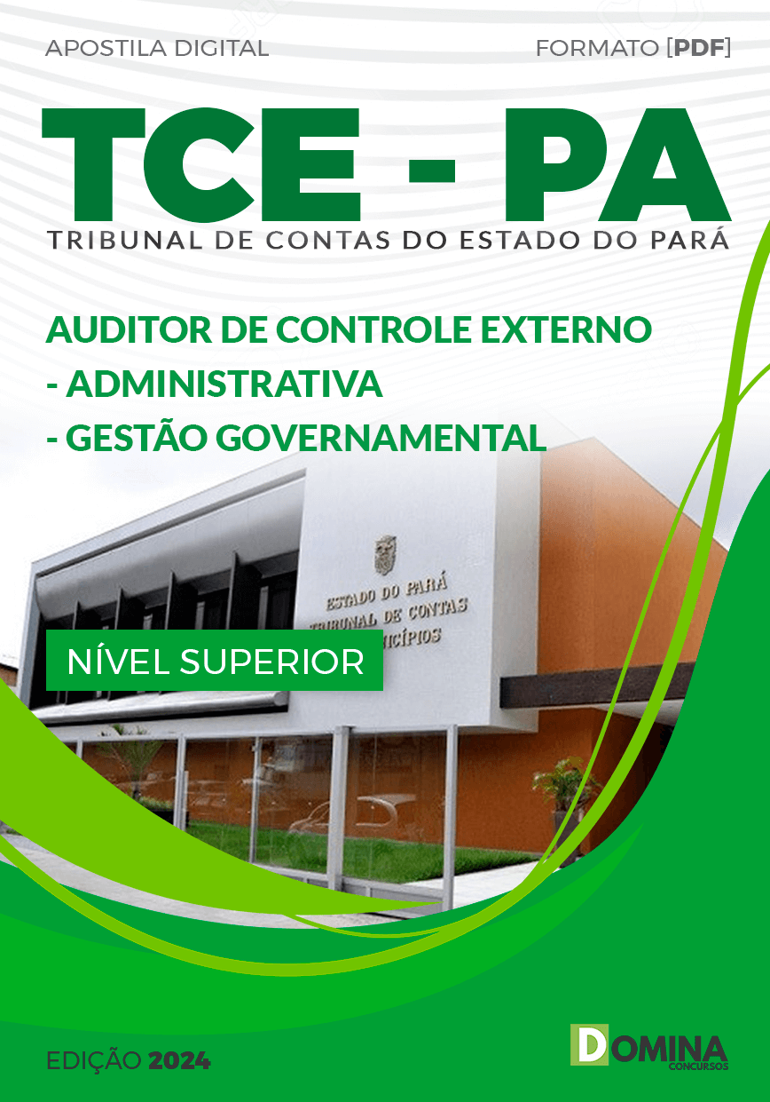 TCE PA 2024 Auditor Cont Externo ADM Gestão Governamental