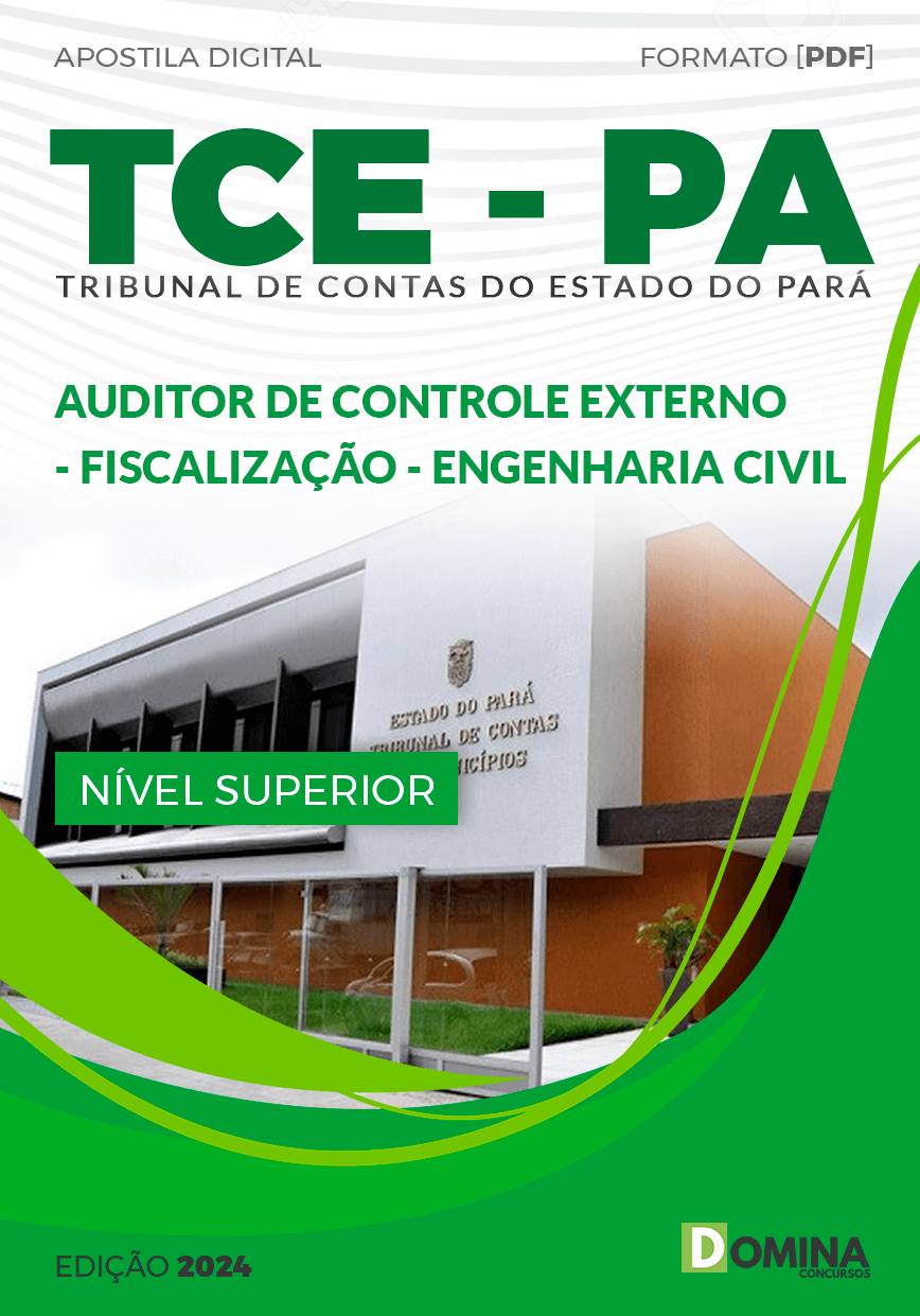 TCE PA 2024 Auditor Controle Externo FISCAL Engenharia Civil