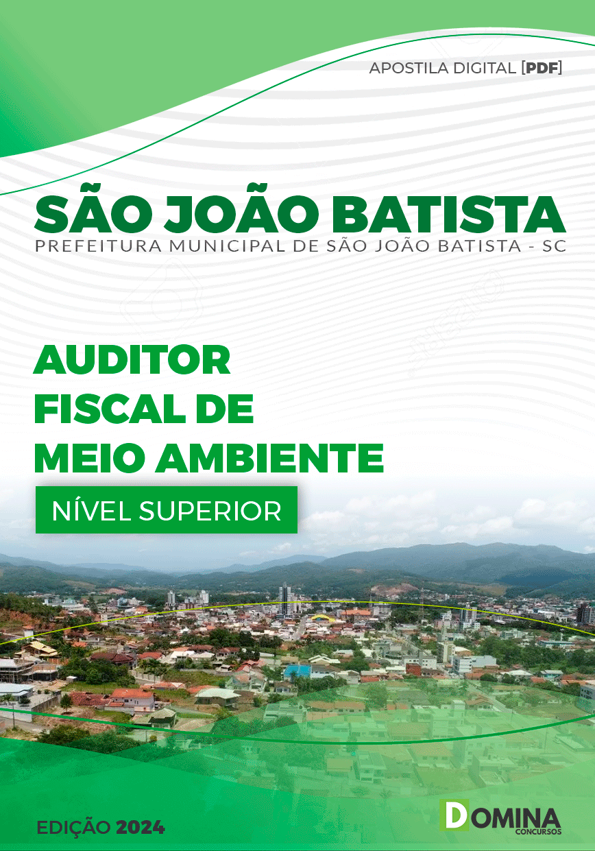 Pref São João Batista SC 2024 Auditor Fiscal de Meio Ambiente