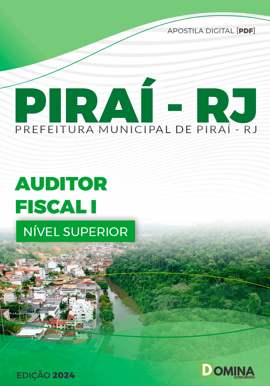 Apostila Pref Piraí RJ 2024 Auditor Fiscal I