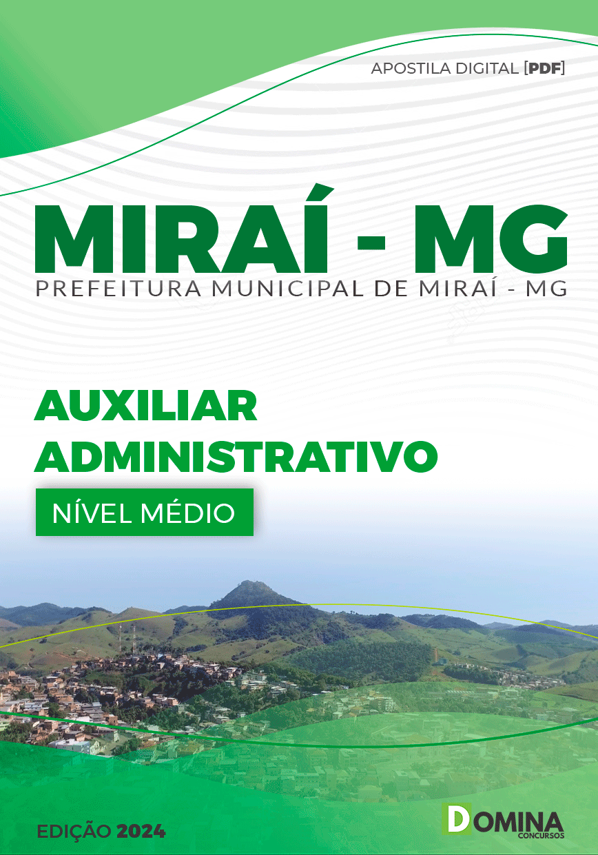 Apostila Pref Miraí MG 2024 Auxiliar Administrativo