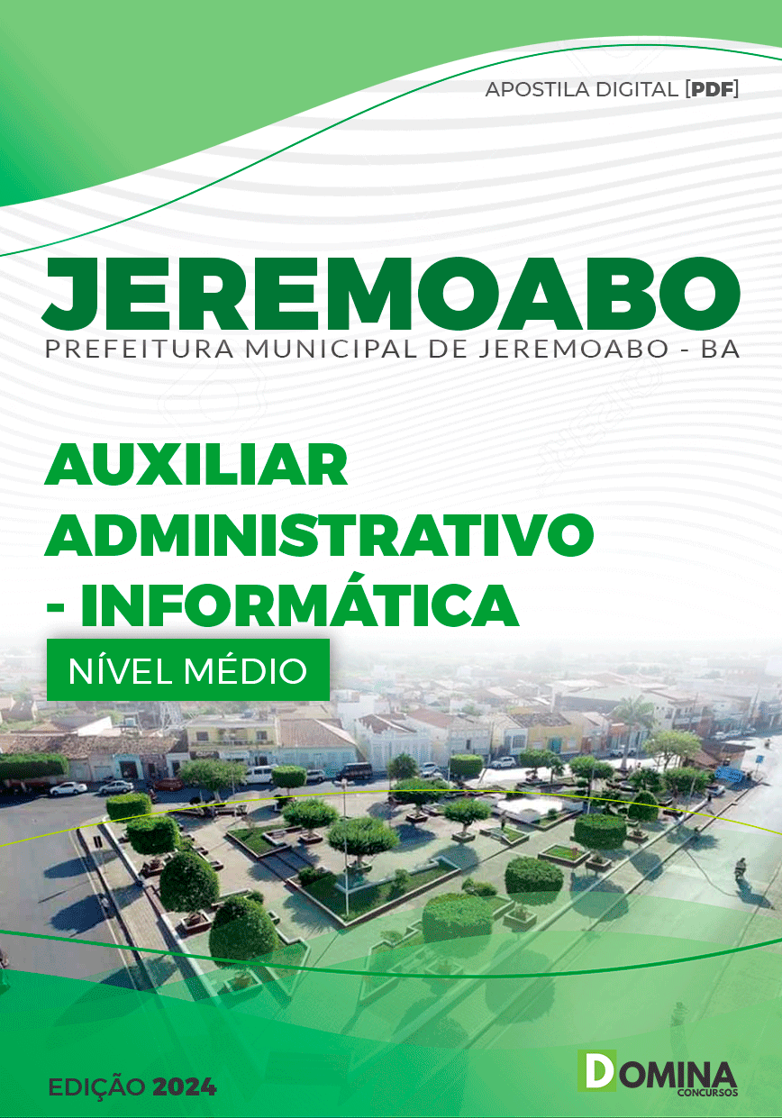 Apostila Pref Jeremoabo BA 2024 Auxiliar Administrativo Informática