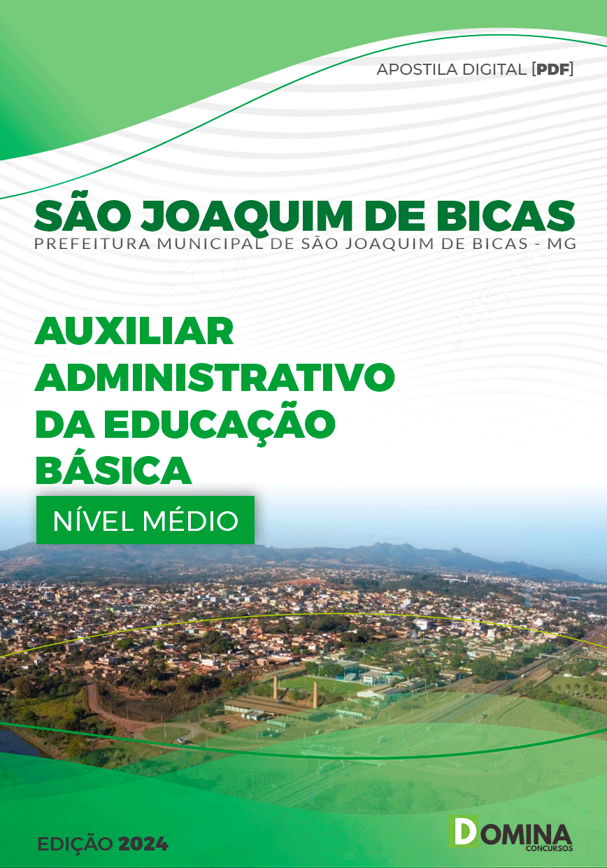 Apostila Pref São Joaquim de Bicas MG 2024 Auxiliar Administrativo