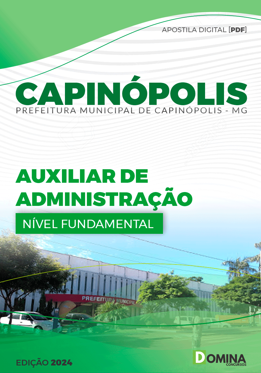 Apostila Prefeitura Capinópolis MG 2024 Auxiliar de Administração