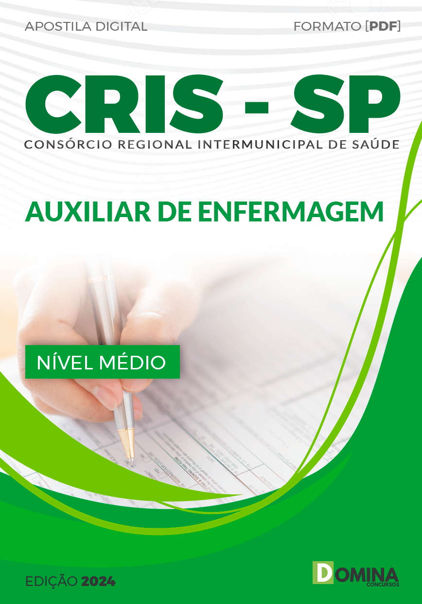 Apostila Concurso CRIS SP 2024 Auxiliar Enfermagem