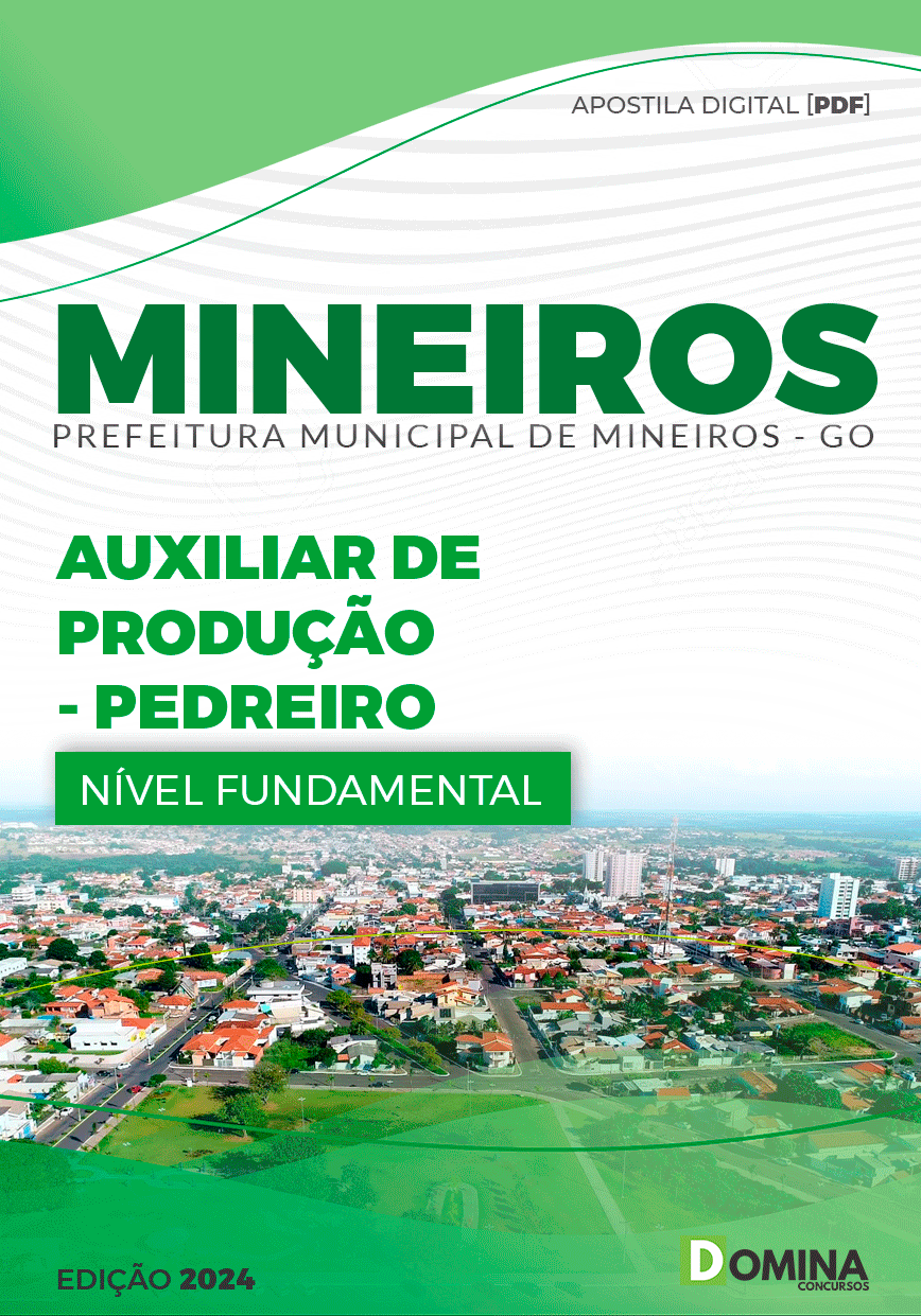 Apostila Prefeitura Mineiros GO 2024 Pedreiro