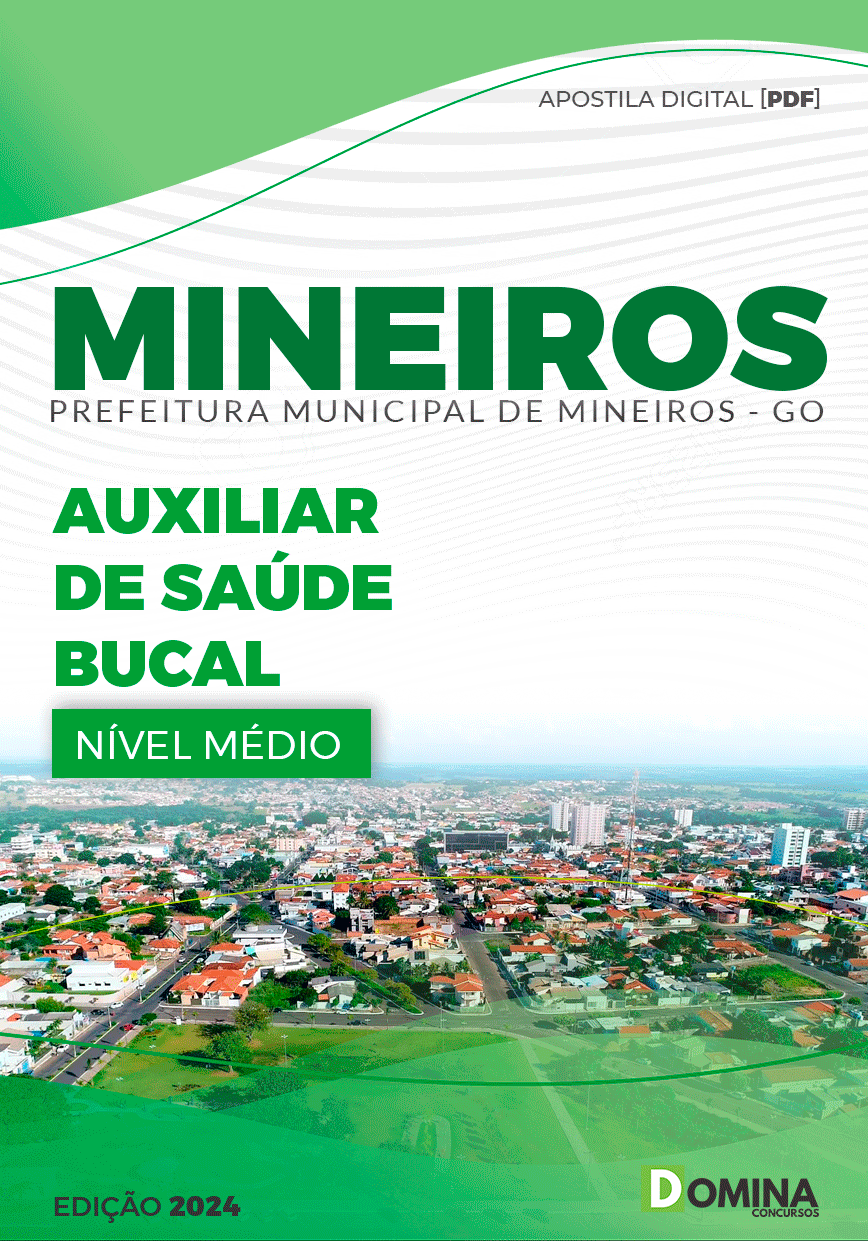 Apostila Prefeitura Mineiros GO 2024 Auxiliar de Saúde Bucal