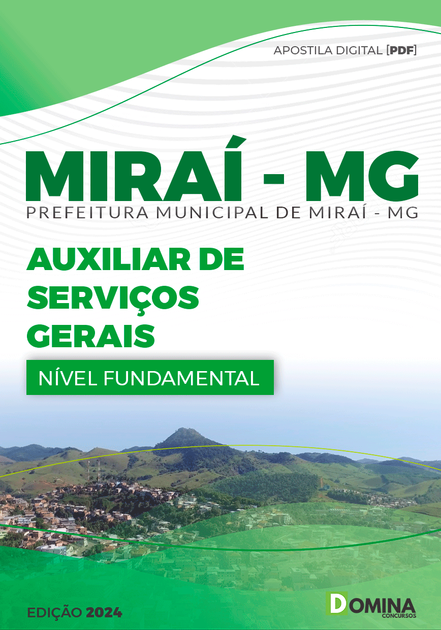Apostila Pref Miraí MG 2024 Auxiliar Serviços Gerais
