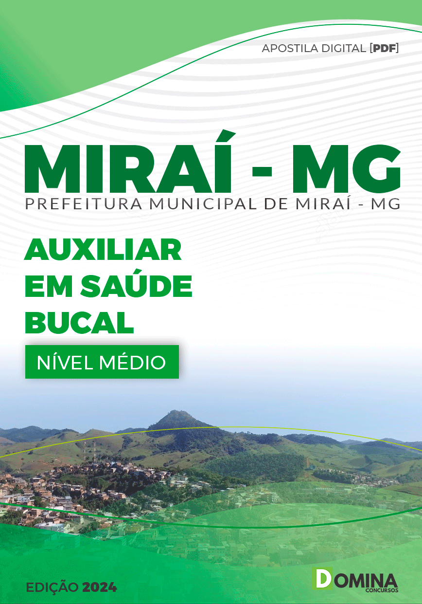 Apostila Pref Miraí MG 2024 Auxiliar Saúde Bucal