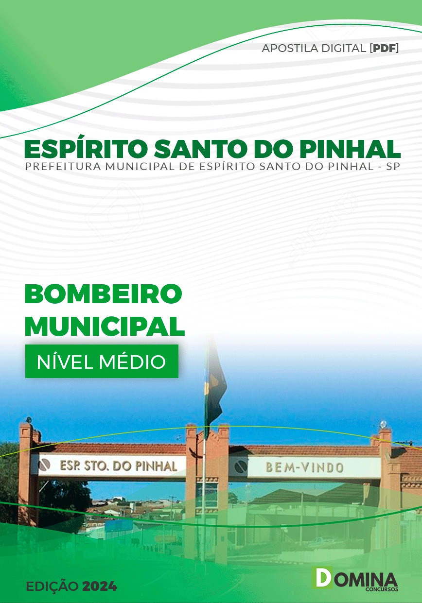 Apostila Pref Espírito Santo Do Pinhal SP 2024 Bombeiro Municipal