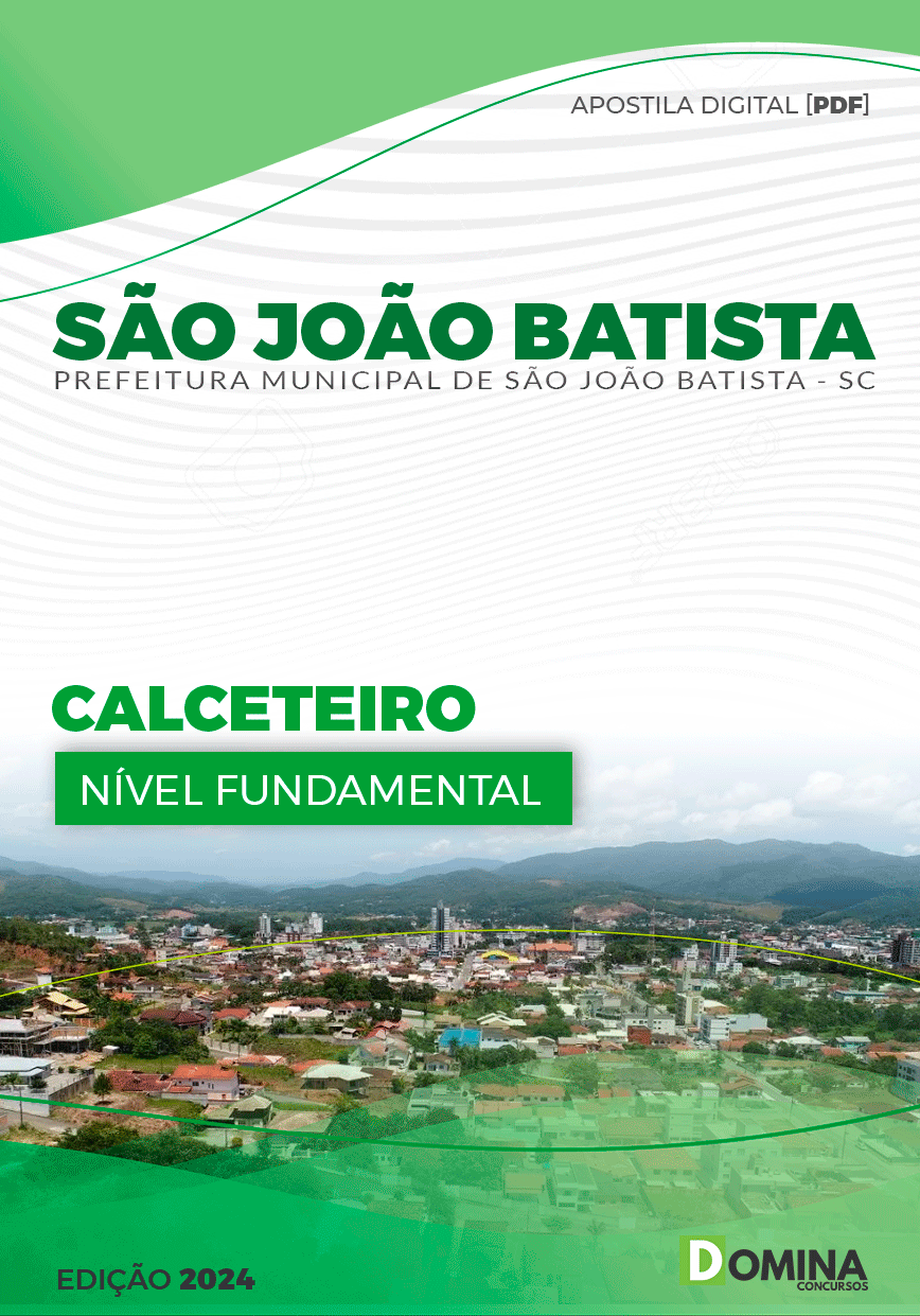 Apostila Pref São João Batista SC 2024 Calceteiro