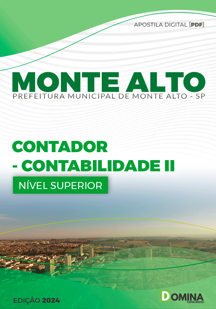 Apostila Prefeitura Monte Alto SP 2024 Contador
