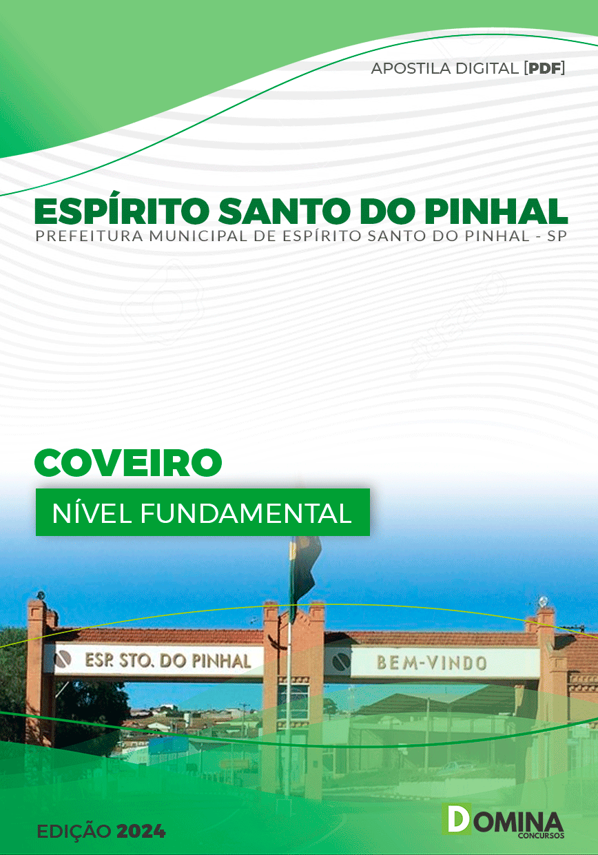 Apostila Pref Espírito Santo Do Pinhal SP 2024 Coveiro