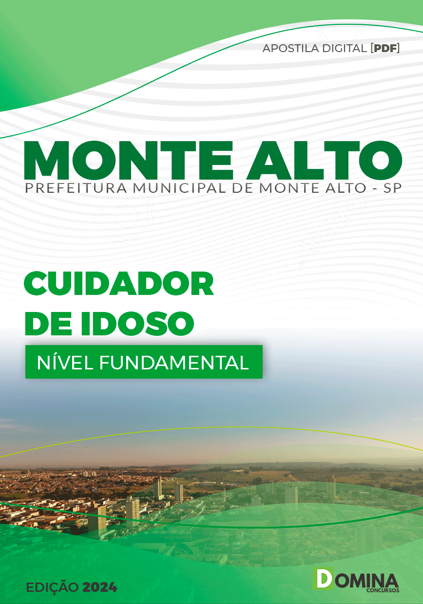 Apostila Prefeitura Monte Alto SP 2024 Cuidador de Idoso
