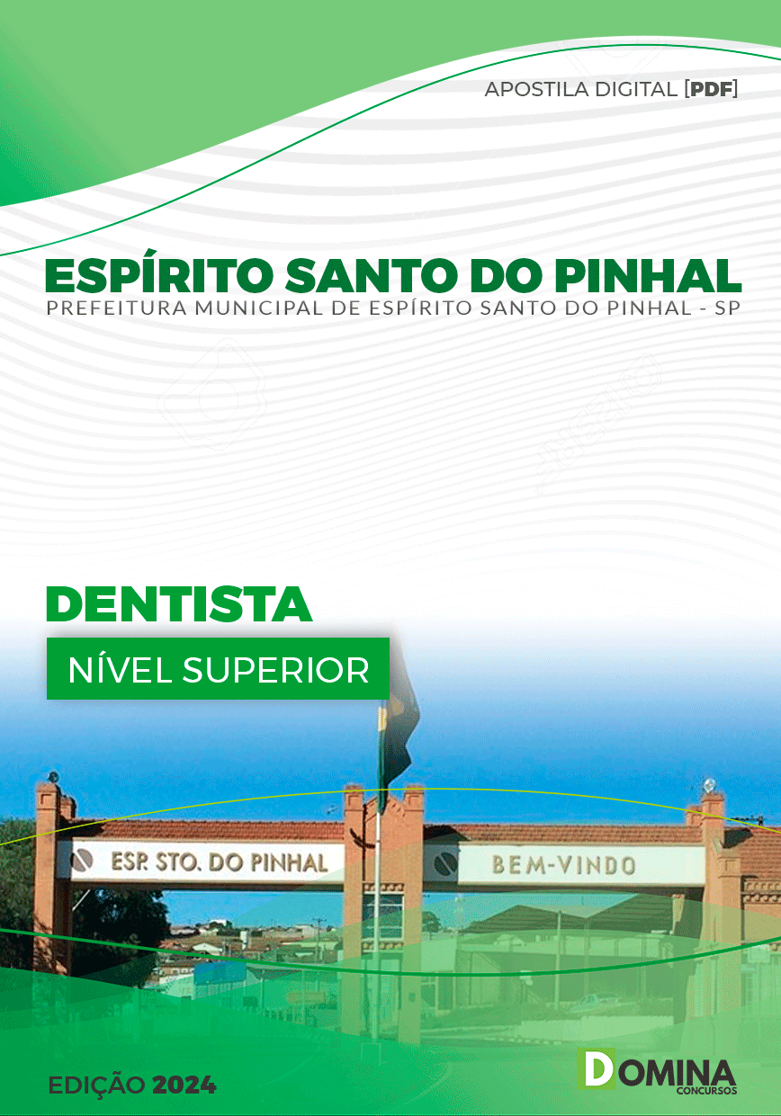 Apostila Pref Espírito Santo Do Pinhal SP 2024 Dentista