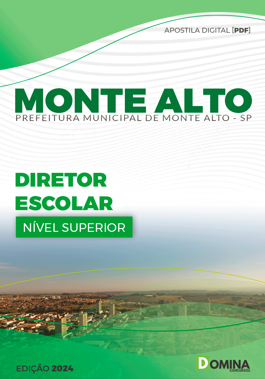 Apostila Prefeitura Monte Alto SP 2024 Diretor Escolar