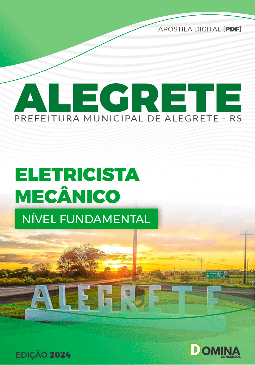 Apostila Prefeitura Alegrete RS 2024 Eletricista Mecânico