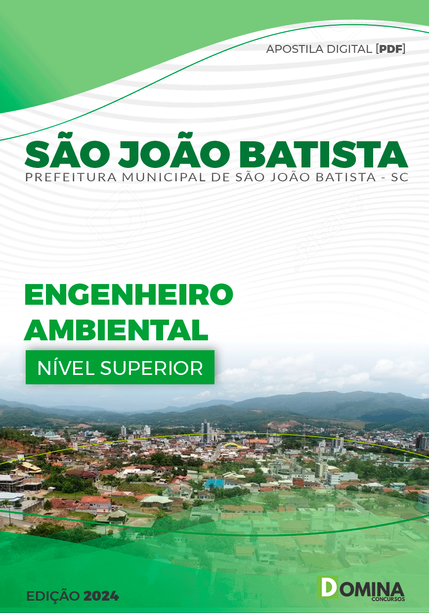 Apostila Pref São João Batista SC 2024 Engenheiro Ambiental