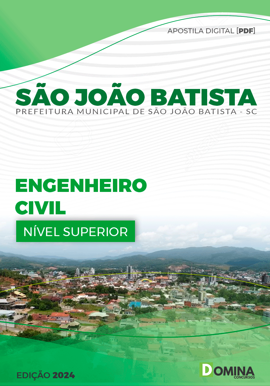Apostila Pref São João Batista SC 2024 Engenheiro Civil