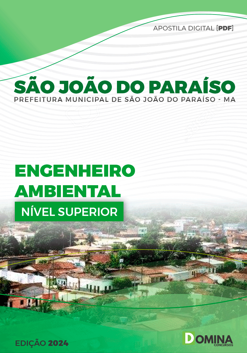 Apostila Pref São João do Paraíso MA 2024 Engenheiro Ambiental