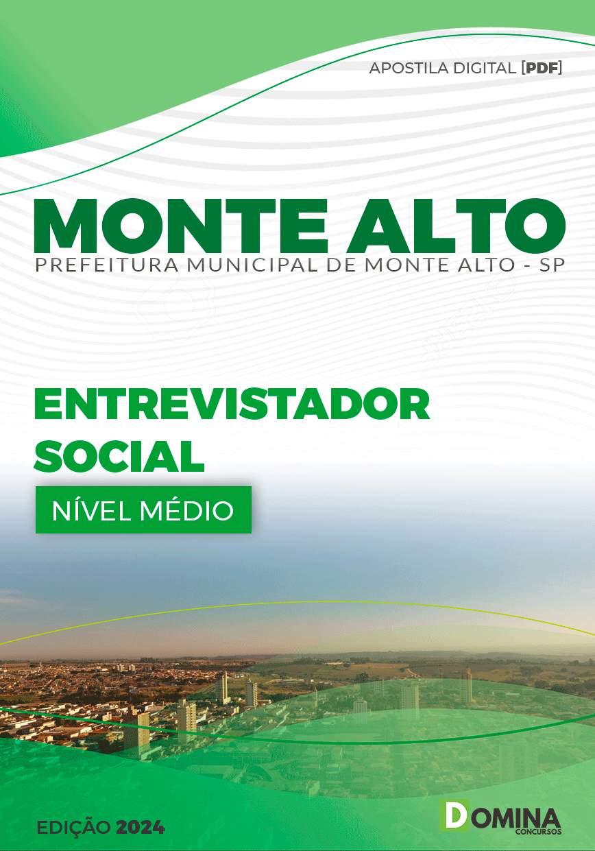 Apostila Prefeitura Monte Alto SP 2024 Entrevistador Social
