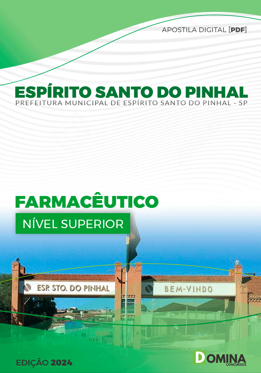 Apostila Pref Espírito Santo Do Pinhal SP 2024 Farmacêutico