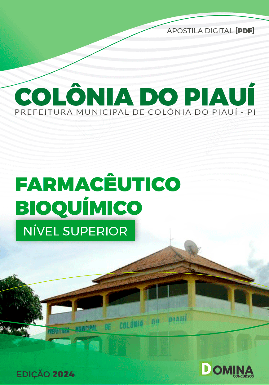 Apostila Pref Colônia do Piauí PI 2024 Farmacêutico Bioquímico