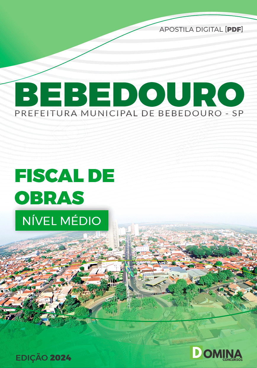Apostila Pref Bebedouro SP 2024 Fiscal Obras