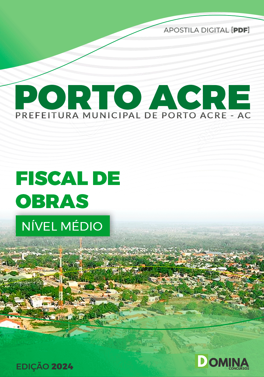 Apostila Prefeitura Porto Acre AC 2024 Fiscal de Obras