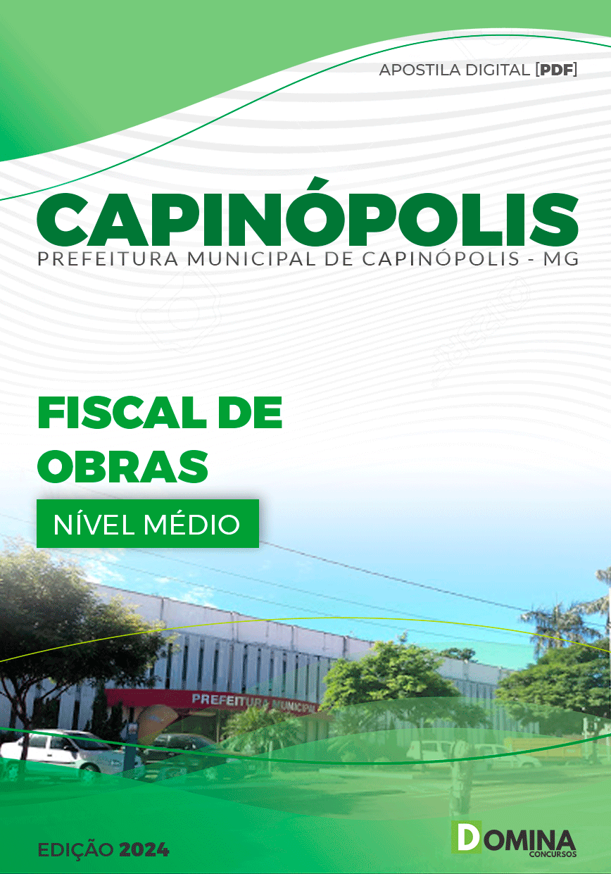 Apostila Prefeitura Capinópolis MG 2024 Fiscal de Obras