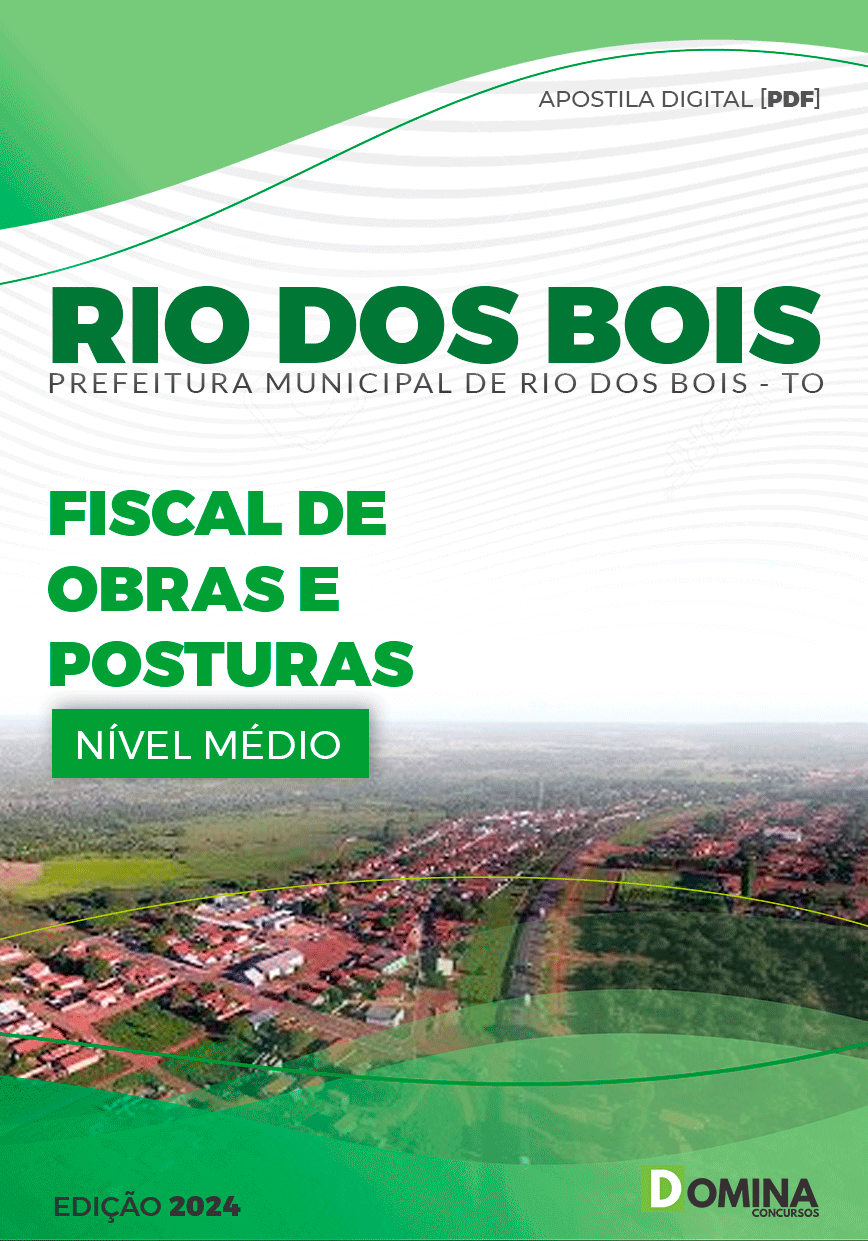 Apostila Pref Rio dos Bois TO 2024 Fiscal de Obras e Posturas