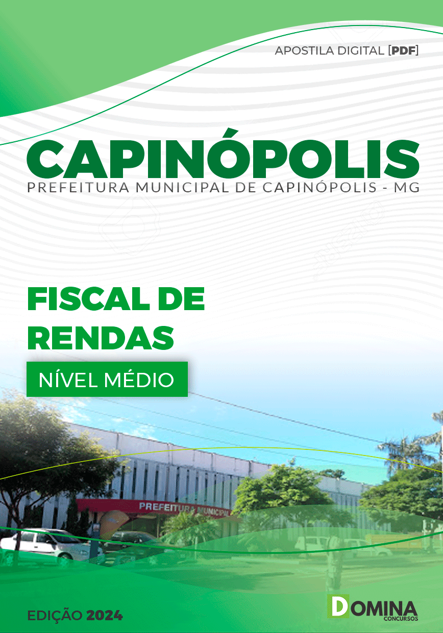 Apostila Prefeitura Capinópolis MG 2024 Fiscal de Rendas