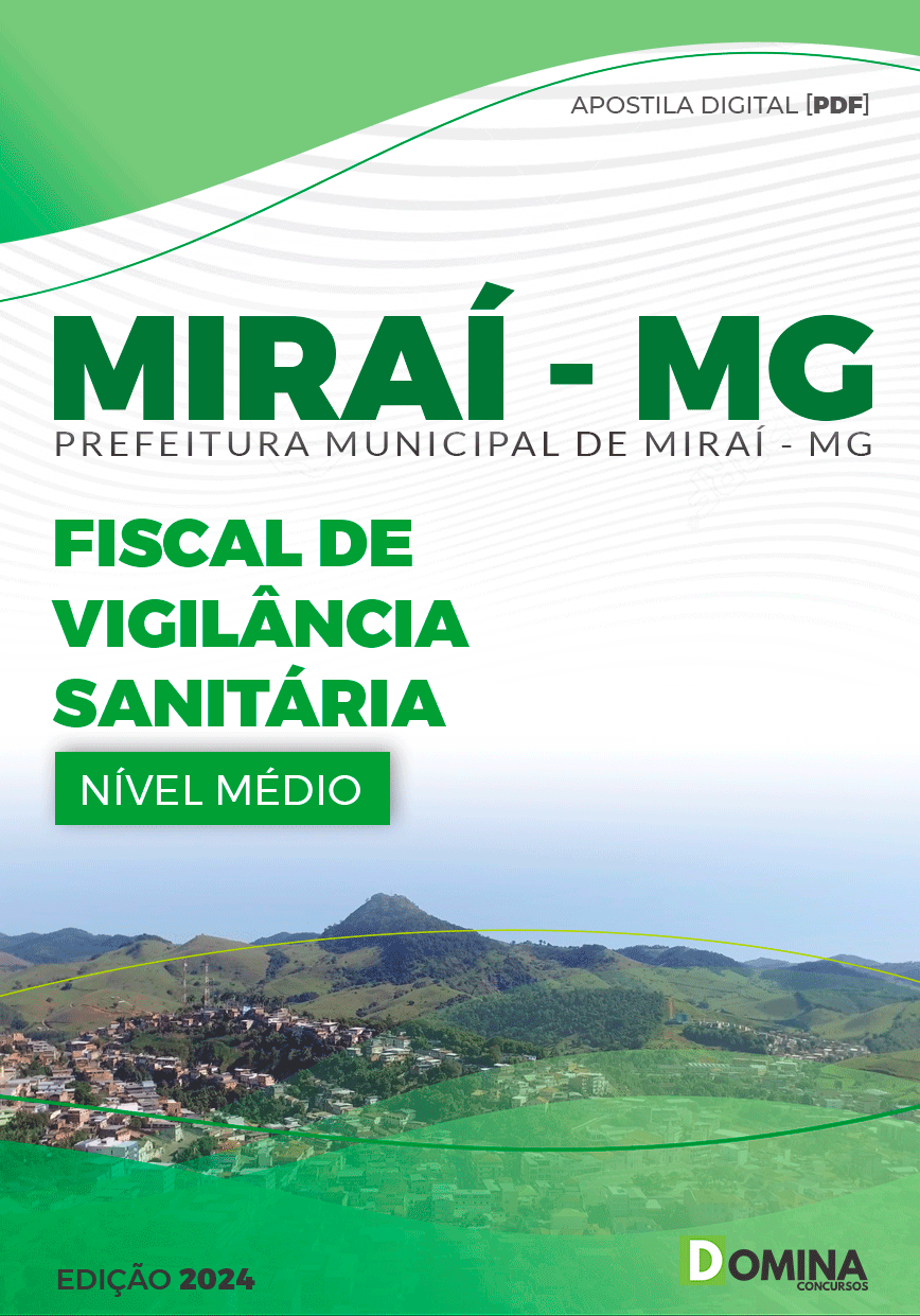 Apostila Pref Miraí MG 2024 Fiscal Vigilância Sanitária