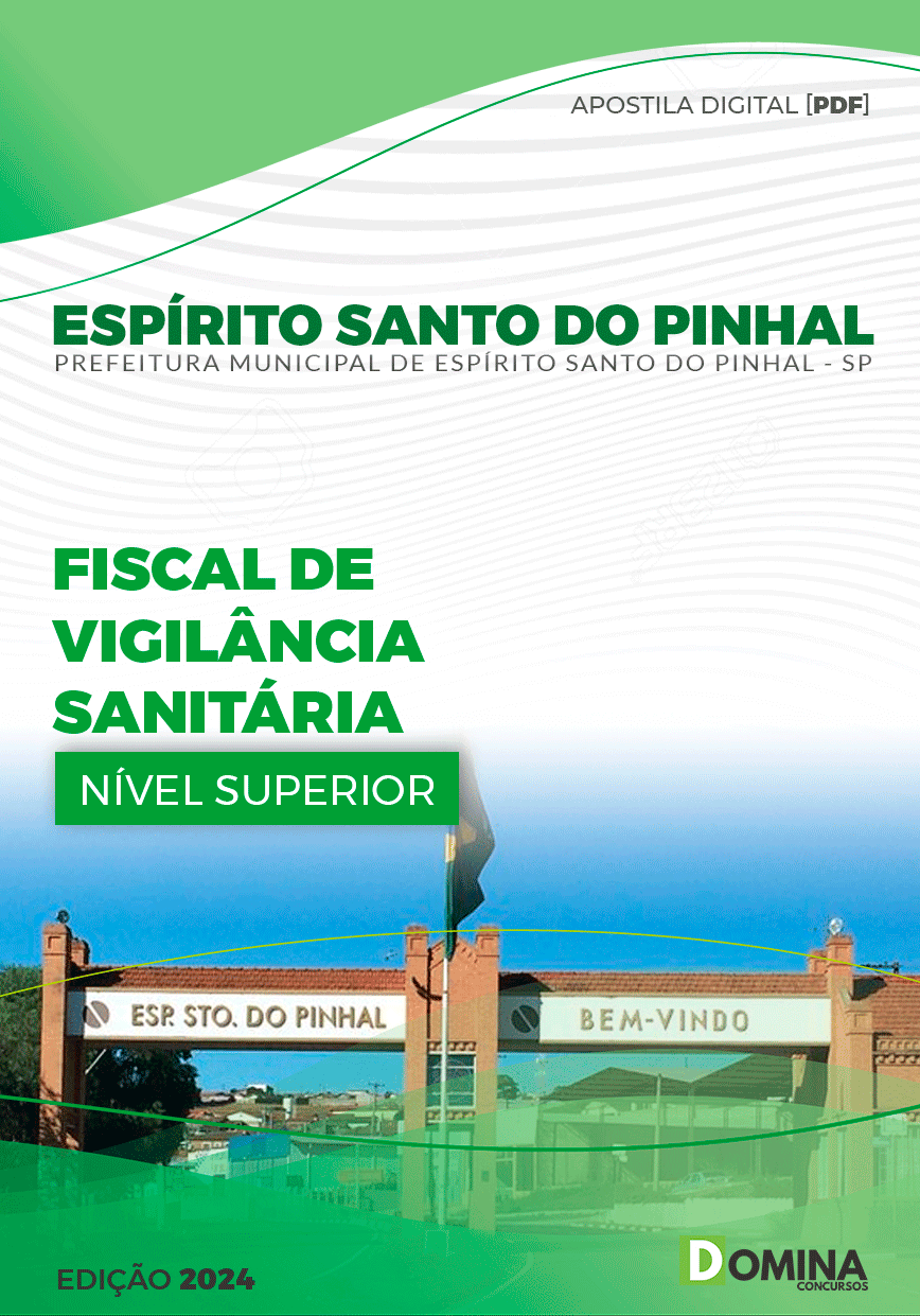 Apostila Pref Espírito Santo Do Pinhal SP 2024 Fiscal Vigilância Sanitária