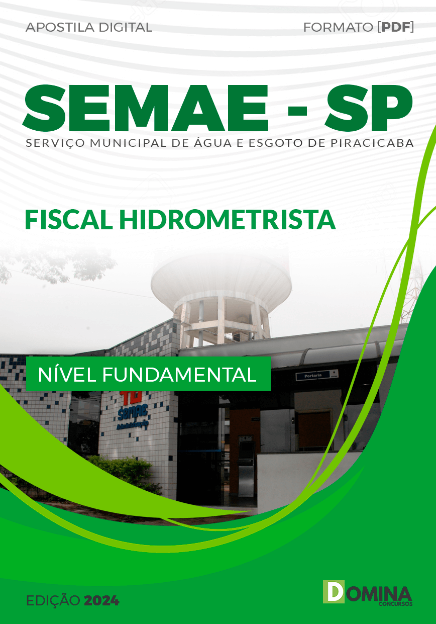 Apostila SEMAE Piracicaba SP 2024 Fiscal Hidrometrista