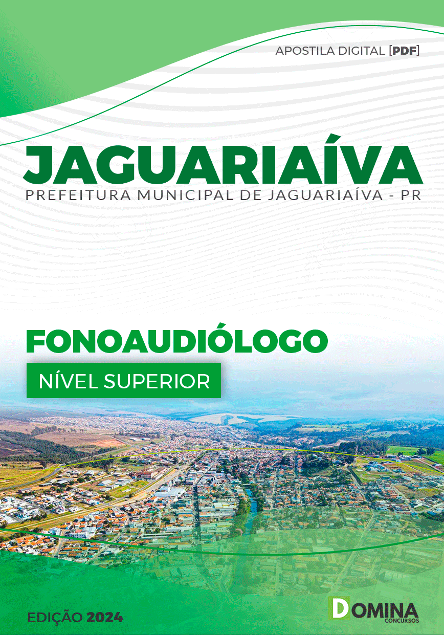 Apostila Pref Jaguariaíva PR 2024 Fonoaudiólogo