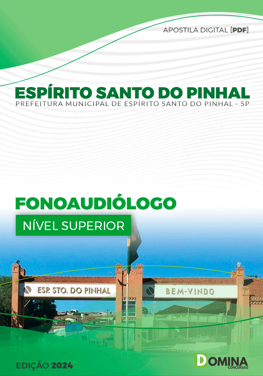 Apostila Pref Espírito Santo Do Pinhal SP 2024 Fonoaudiólogo