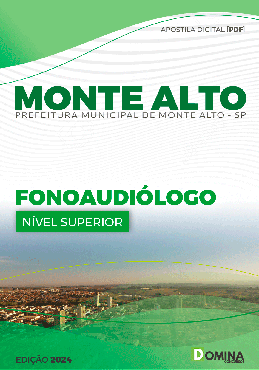 Apostila Prefeitura Monte Alto SP 2024 Fonoaudiólogo